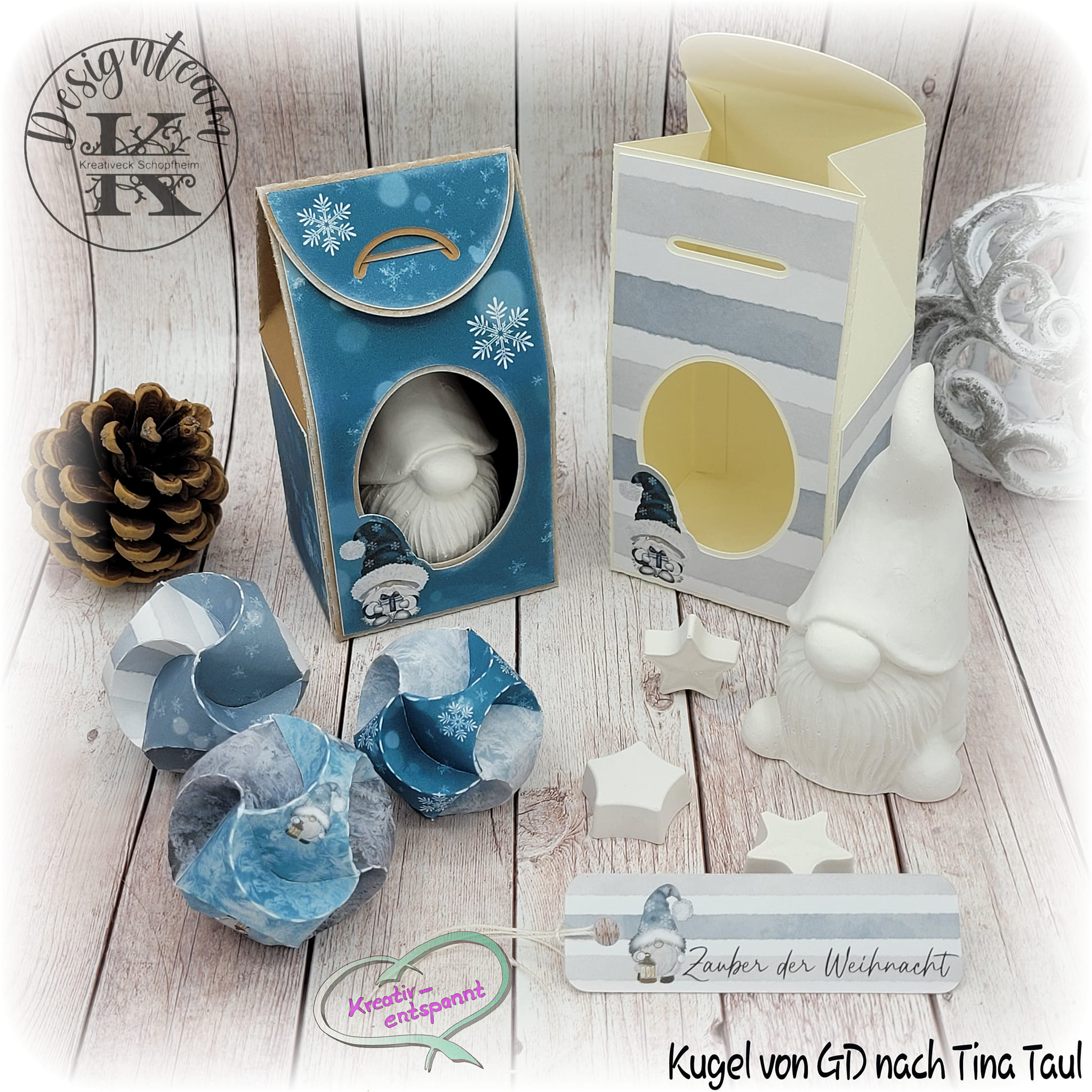 Digi-Set „Weihnachtswichtel" – DigiStamp, DigiPaper & Sprüche – Bild 2