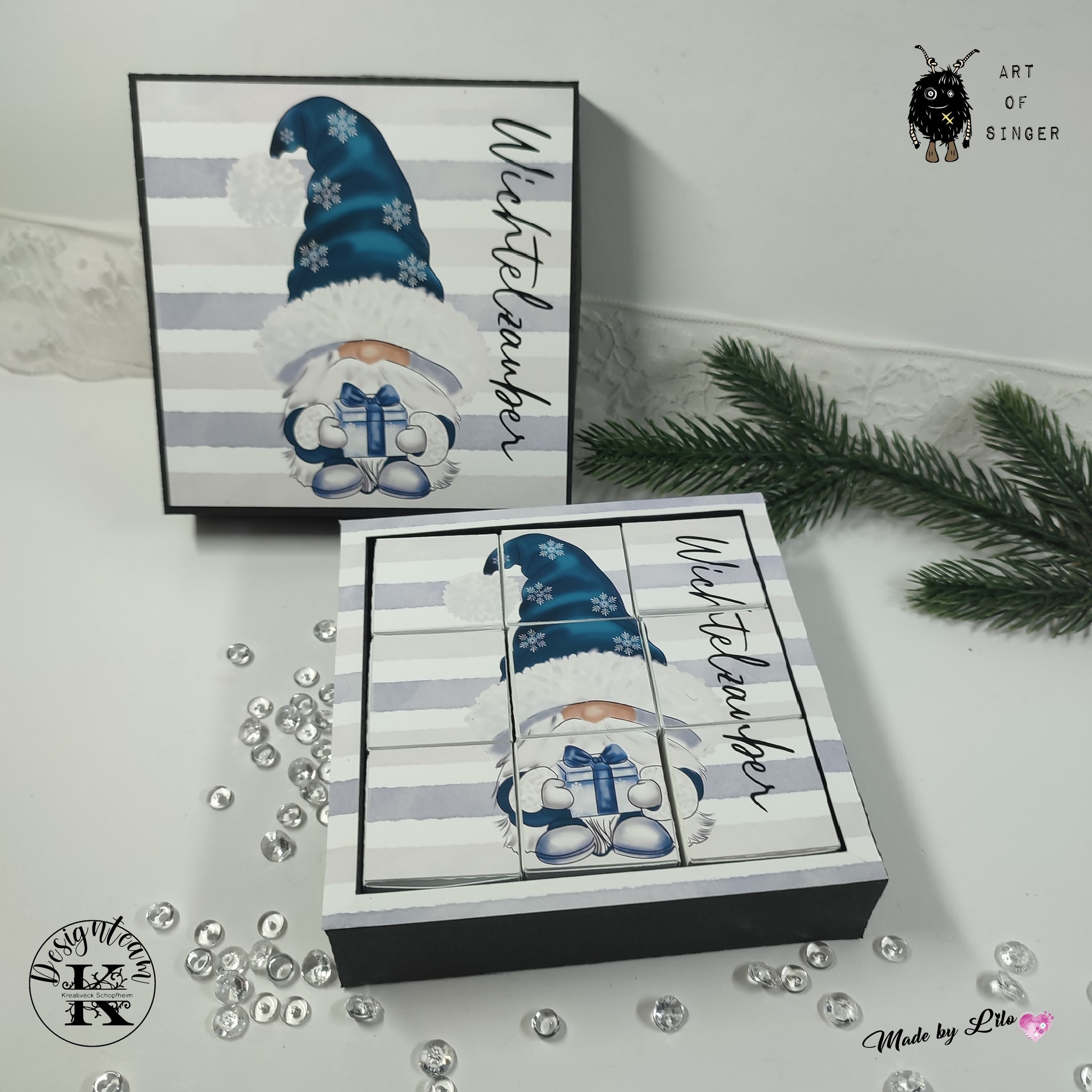Digi-Set „Weihnachtswichtel" – DigiStamp, DigiPaper & Sprüche – Bild 4