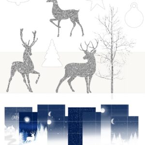 Digi-Set "Wintertraum" DigiStamp, Hintergrundpapier, Schneidedateien